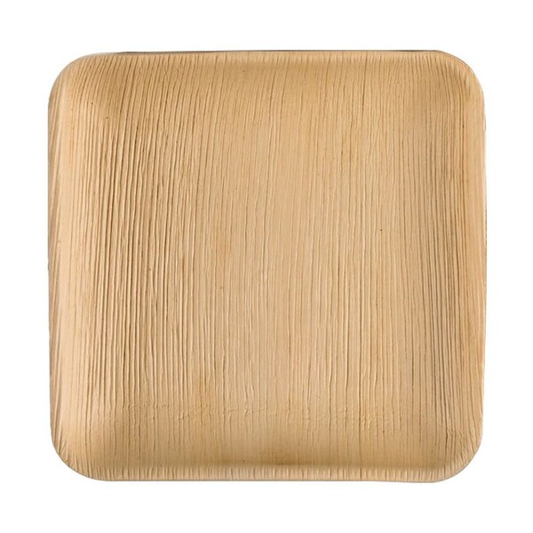 Smarty Had A Party 8" Square Palm Leaf Eco Friendly Disposable Buffet Plates (100 Plates), 100PK 4678S-CASE - main